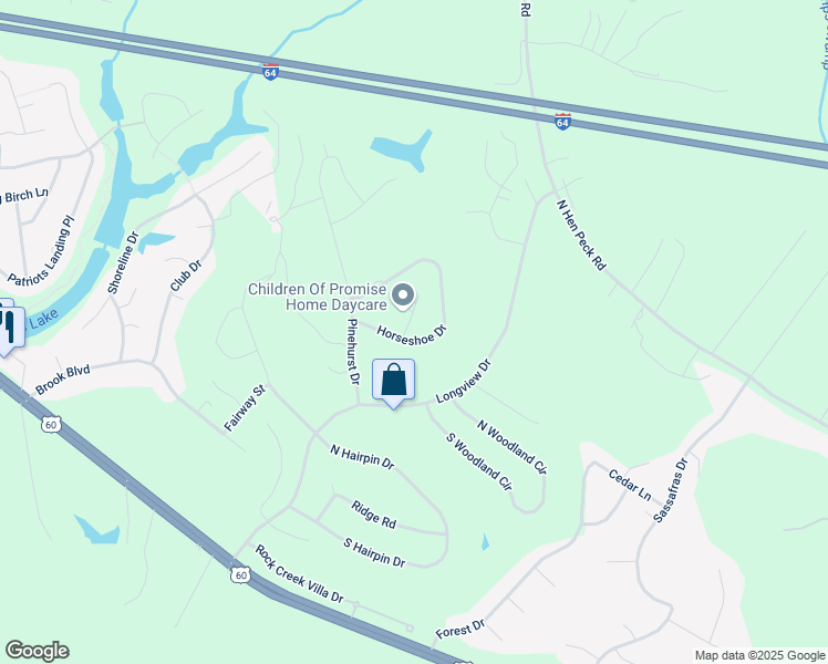 map of restaurants, bars, coffee shops, grocery stores, and more near 7209 Horseshoe Court in Quinton