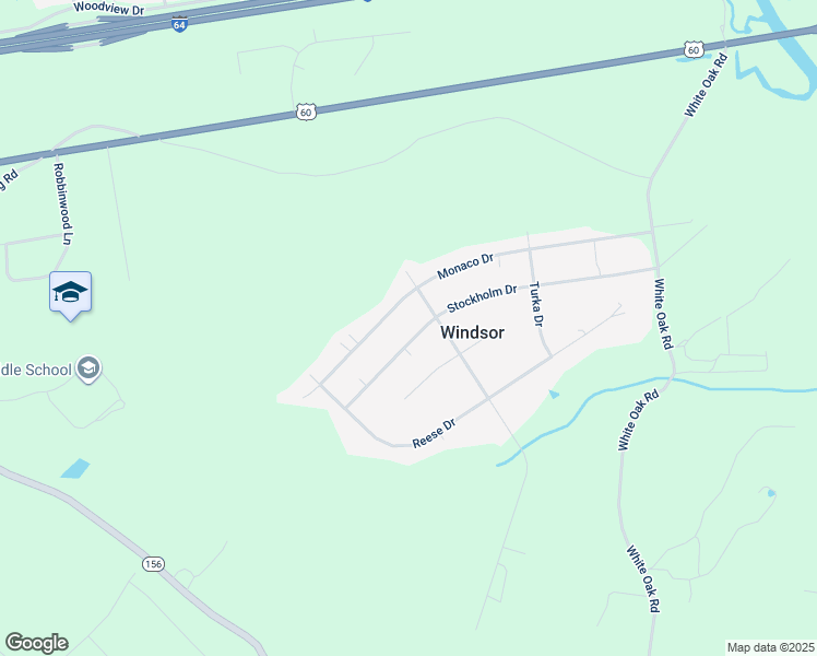 map of restaurants, bars, coffee shops, grocery stores, and more near 4614 Stockholm Drive in Sandston