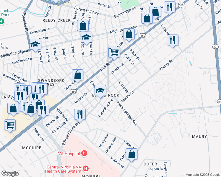 map of restaurants, bars, coffee shops, grocery stores, and more near 3154 Stockton Street in Richmond
