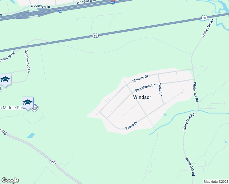 map of restaurants, bars, coffee shops, grocery stores, and more near 4612 Monaco Drive in Sandston