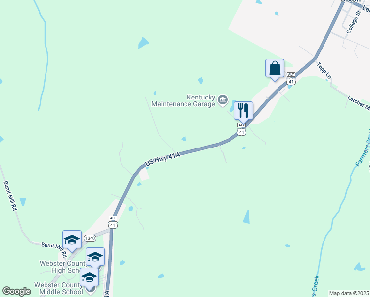 map of restaurants, bars, coffee shops, grocery stores, and more near 1114 U.S. 41 Alternate in Dixon