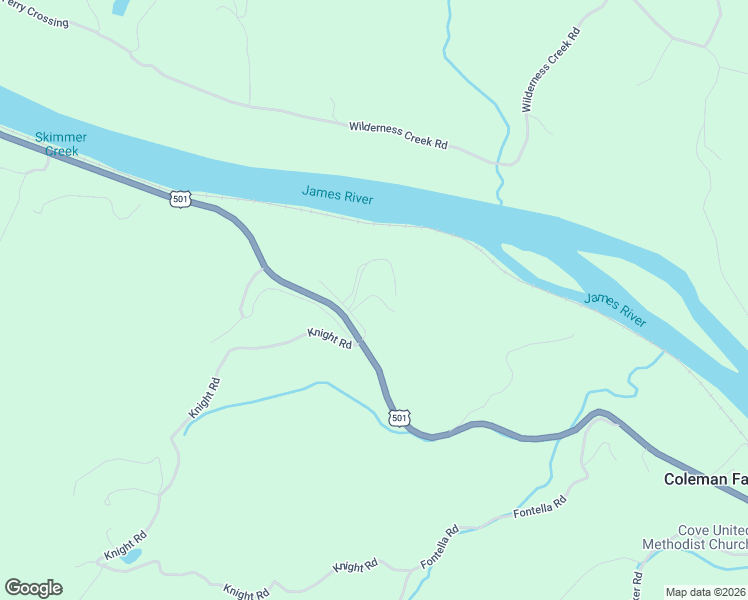 map of restaurants, bars, coffee shops, grocery stores, and more near 1001-1199 Jack Rabbit Lane in Coleman Falls