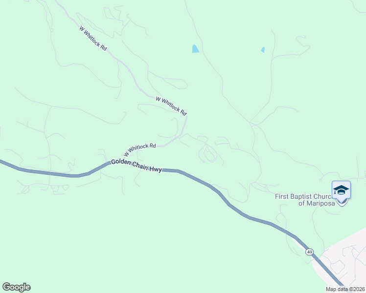 map of restaurants, bars, coffee shops, grocery stores, and more near 5030 West Whitlock Road in Mariposa