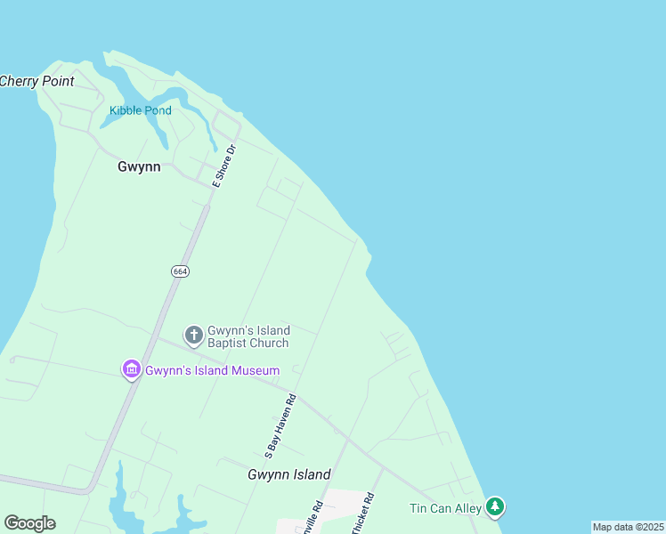 map of restaurants, bars, coffee shops, grocery stores, and more near 341 North Bay Haven Road in Gwynn