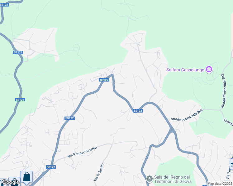 map of restaurants, bars, coffee shops, grocery stores, and more near Strada Statale 122bis in Caltanissetta