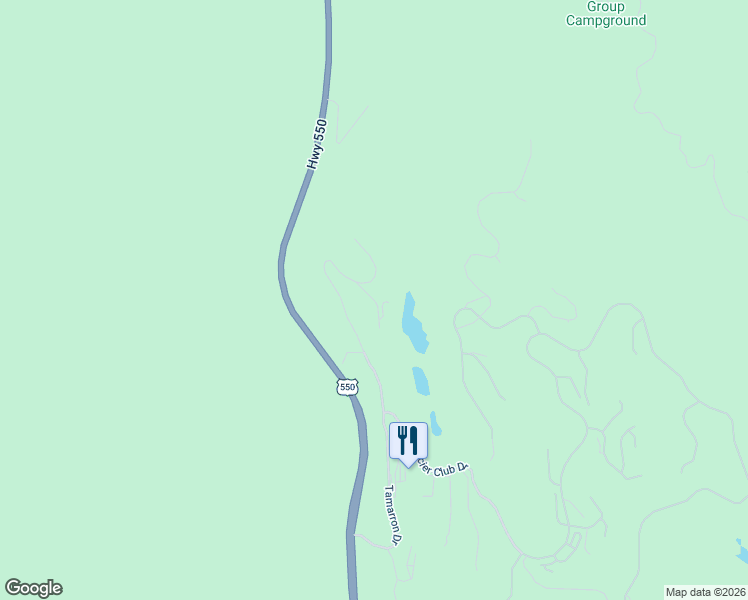 map of restaurants, bars, coffee shops, grocery stores, and more near Peregrine Drive in La Plata County
