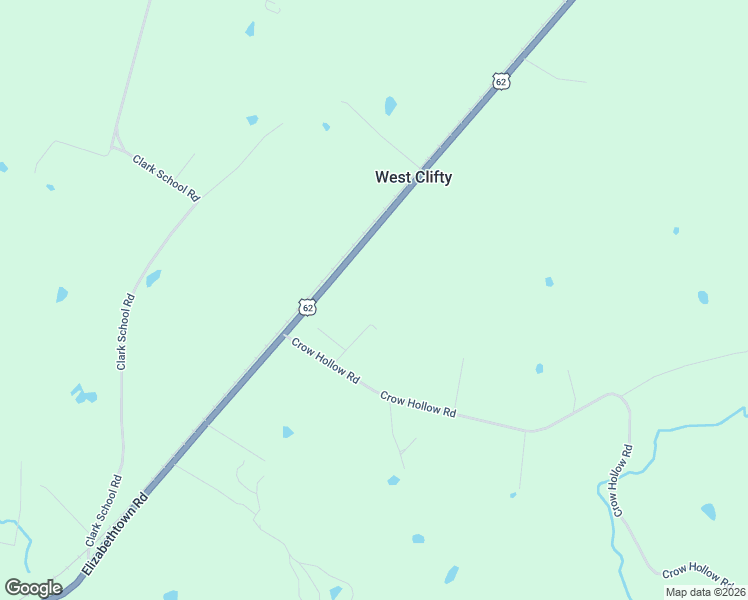 map of restaurants, bars, coffee shops, grocery stores, and more near 6443 Elizabethtown Road in Leitchfield