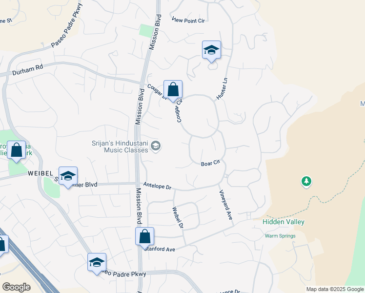 map of restaurants, bars, coffee shops, grocery stores, and more near 45160 Ram Court in Fremont