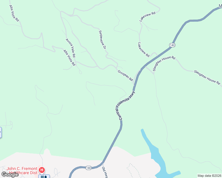 map of restaurants, bars, coffee shops, grocery stores, and more near 5439 California 140 in Mariposa