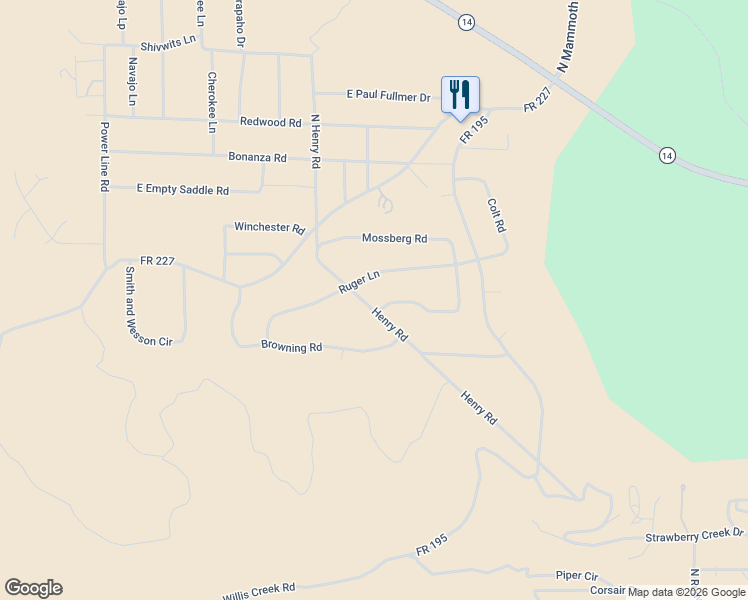 map of restaurants, bars, coffee shops, grocery stores, and more near 1315 Ruger Lane in Duck Creek Village