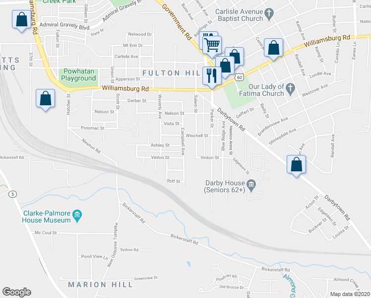 map of restaurants, bars, coffee shops, grocery stores, and more near in 