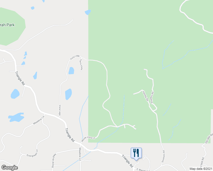 map of restaurants, bars, coffee shops, grocery stores, and more near Vista Lago in Mariposa County