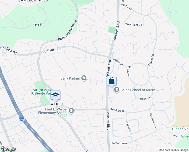 map of restaurants, bars, coffee shops, grocery stores, and more near 613 Washo Drive in Fremont