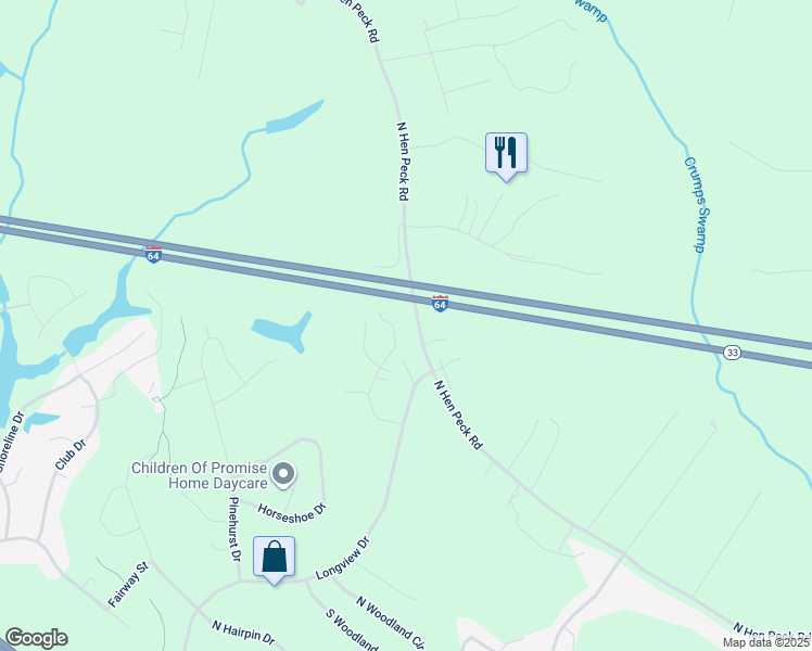 map of restaurants, bars, coffee shops, grocery stores, and more near 7493 Fairway Ridge Drive in Quinton