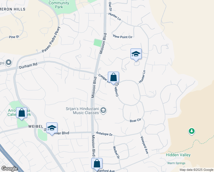 map of restaurants, bars, coffee shops, grocery stores, and more near 44860 Trout Court in Fremont