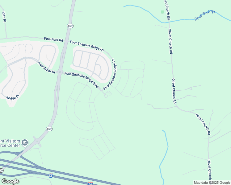map of restaurants, bars, coffee shops, grocery stores, and more near 7971 Winter Fog Drive in New Kent