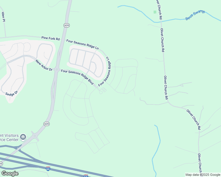 map of restaurants, bars, coffee shops, grocery stores, and more near 7971 Winter Fog Drive in New Kent