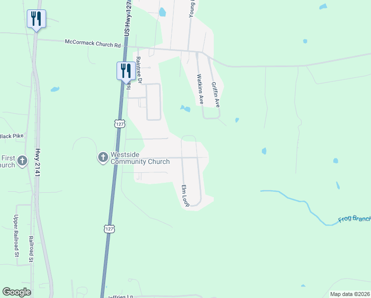 map of restaurants, bars, coffee shops, grocery stores, and more near 208 Ash Road in Hustonville