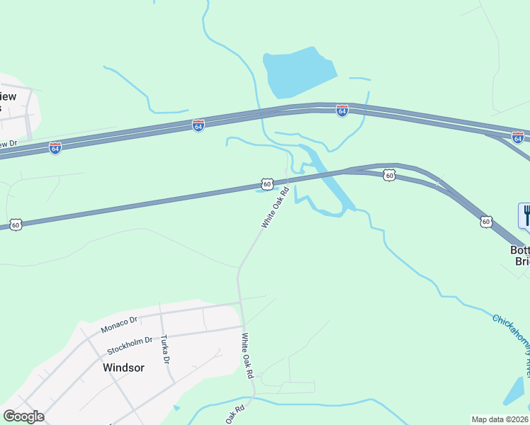 map of restaurants, bars, coffee shops, grocery stores, and more near 4901 East Williamsburg Road in Sandston