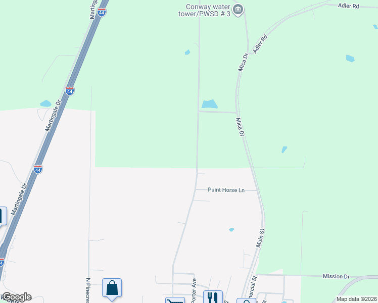 map of restaurants, bars, coffee shops, grocery stores, and more near 12049 U.S. Route 66 in Conway