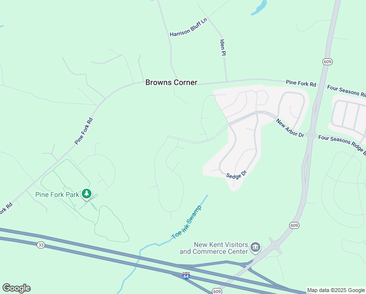 map of restaurants, bars, coffee shops, grocery stores, and more near 7024 Spike Rush Court in Quinton