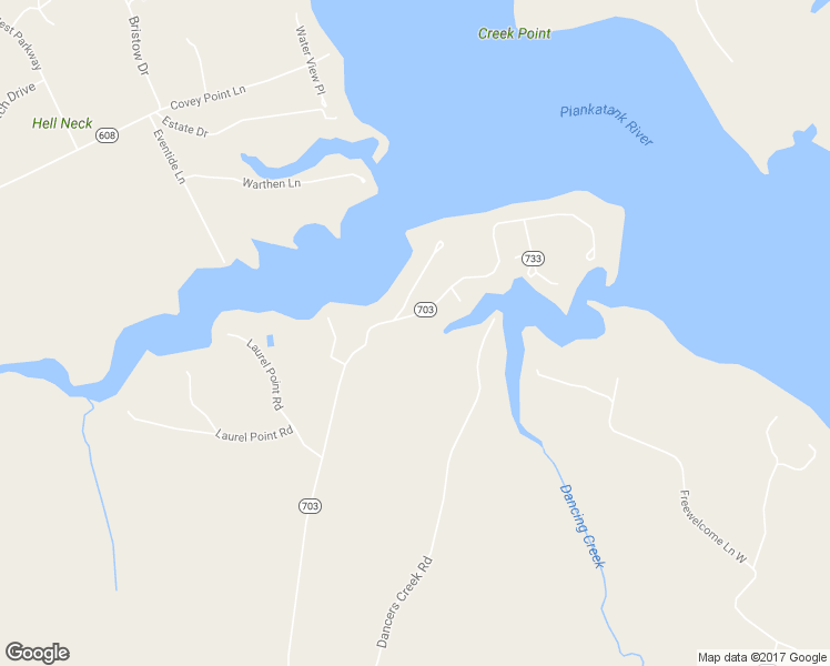 map of restaurants, bars, coffee shops, grocery stores, and more near 11063 Piankatank Drive in Gloucester Courthouse