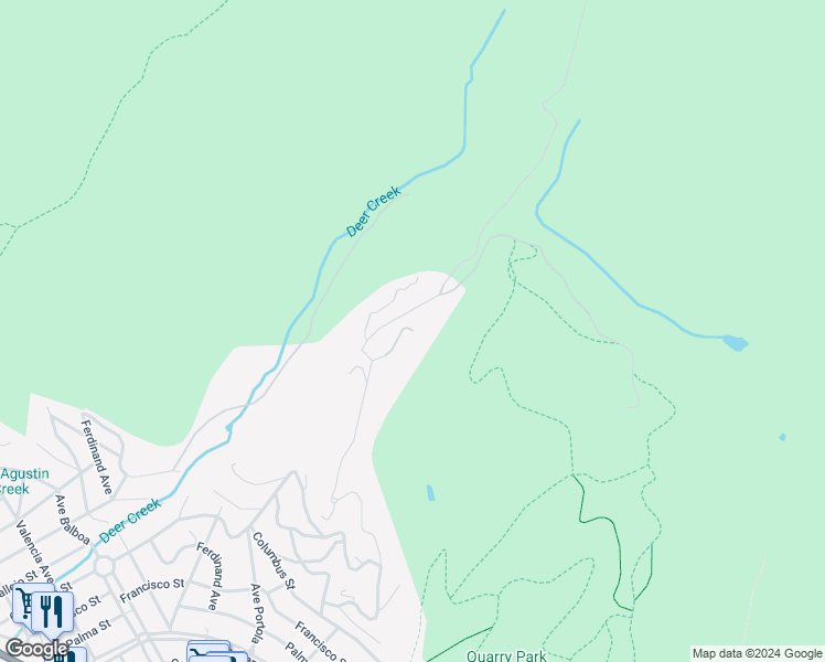 map of restaurants, bars, coffee shops, grocery stores, and more near 124 Dolphine Avenue in El Granada