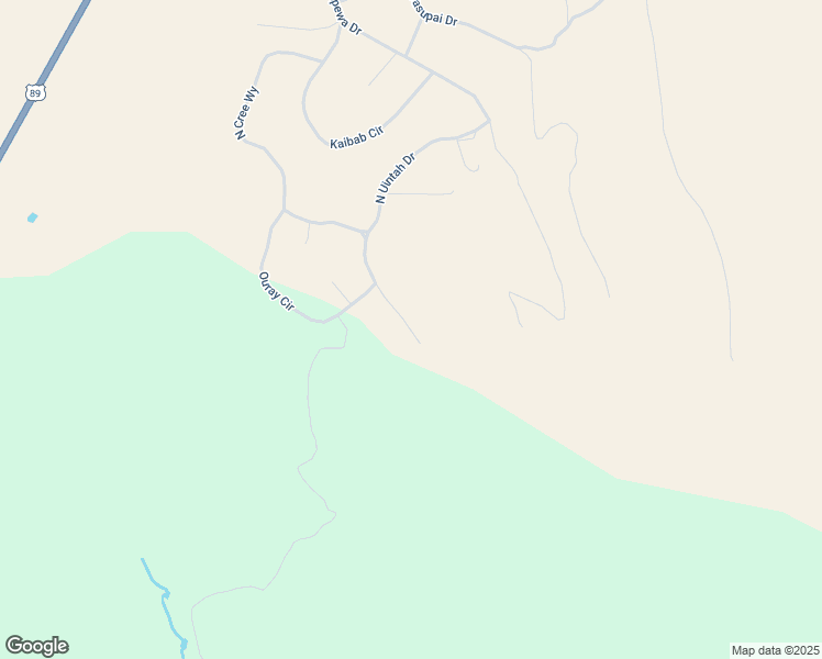 map of restaurants, bars, coffee shops, grocery stores, and more near Uinta Drive in Kane County