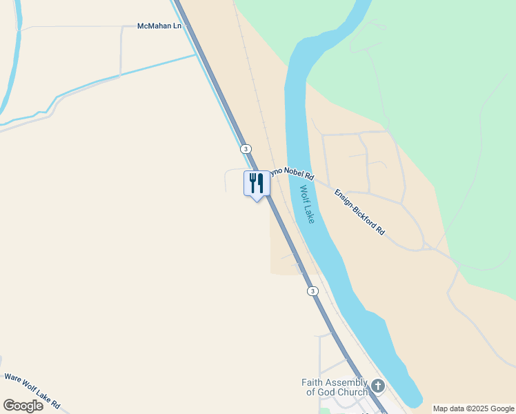 map of restaurants, bars, coffee shops, grocery stores, and more near 5495 Illinois 3 in Wolf Lake