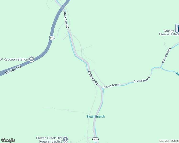 map of restaurants, bars, coffee shops, grocery stores, and more near 1898 Raccoon Rd in Pike