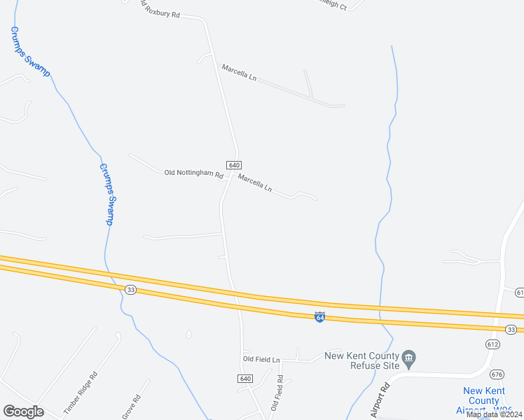map of restaurants, bars, coffee shops, grocery stores, and more near 7621 Old Roxbury Road in Quinton