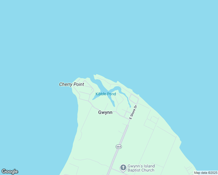 map of restaurants, bars, coffee shops, grocery stores, and more near 451 East Shore Drive in Gwynn