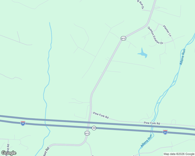 map of restaurants, bars, coffee shops, grocery stores, and more near 7608 Airport Road in Quinton
