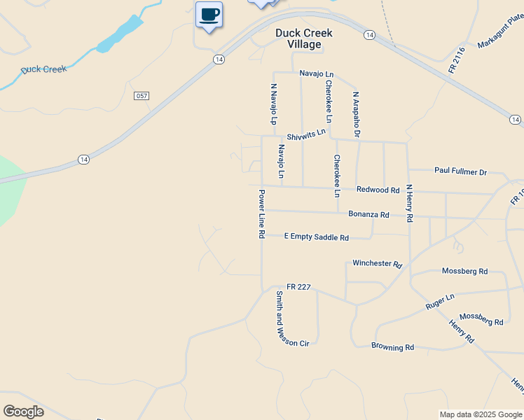 map of restaurants, bars, coffee shops, grocery stores, and more near 800 Bonanza Road in Duck Creek Village