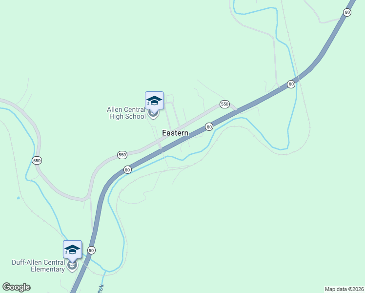 map of restaurants, bars, coffee shops, grocery stores, and more near Cr-1282E in Eastern