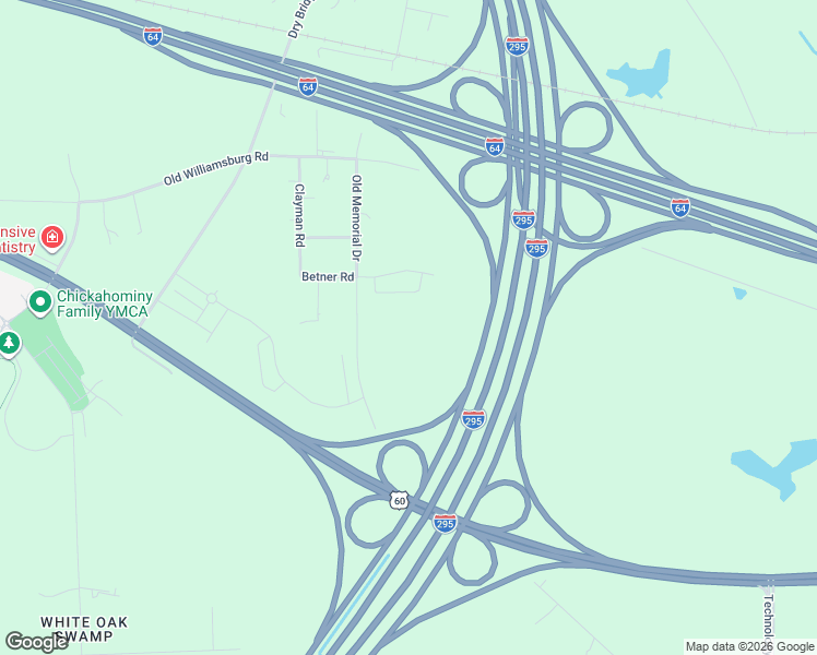 map of restaurants, bars, coffee shops, grocery stores, and more near in Sandston