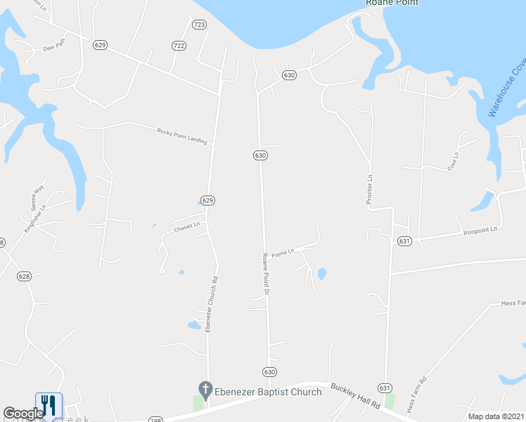 map of restaurants, bars, coffee shops, grocery stores, and more near Roane Point Drive in Cobbs Creek