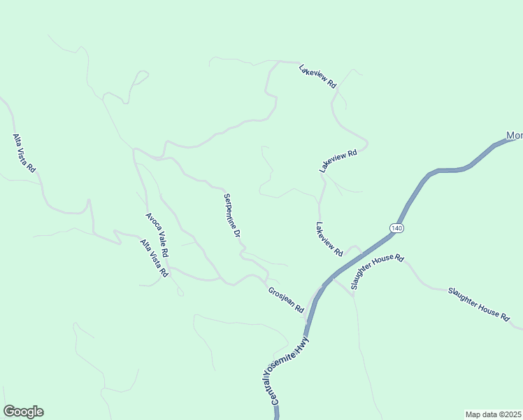 map of restaurants, bars, coffee shops, grocery stores, and more near 5067 Lakeview Road in Mariposa