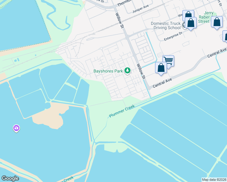 map of restaurants, bars, coffee shops, grocery stores, and more near 37879 Seafarer Road in Newark