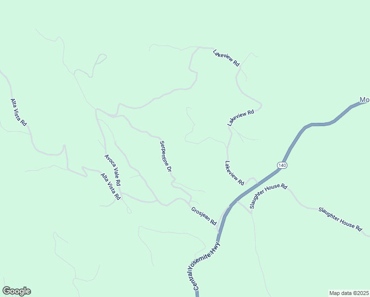 map of restaurants, bars, coffee shops, grocery stores, and more near 5067 Lakeview Road in Mariposa