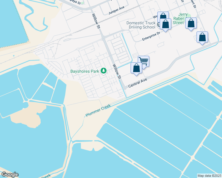 map of restaurants, bars, coffee shops, grocery stores, and more near 8550 Rockview Way in Newark