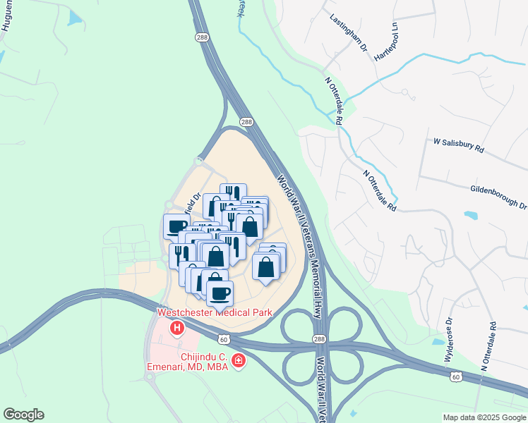 map of restaurants, bars, coffee shops, grocery stores, and more near 450 Perimeter Drive in Midlothian