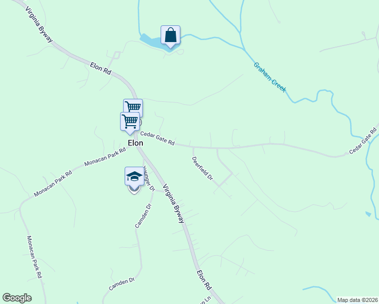 map of restaurants, bars, coffee shops, grocery stores, and more near 2229 Cedar Gate Road in Madison Heights