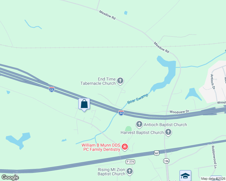map of restaurants, bars, coffee shops, grocery stores, and more near 230 Twin Pine Road in Sandston