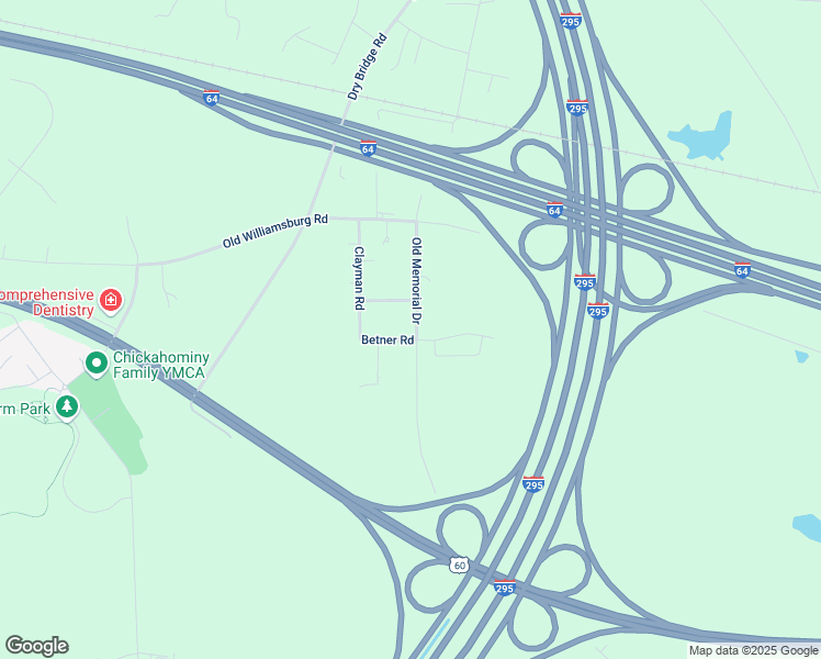 map of restaurants, bars, coffee shops, grocery stores, and more near 1809 Stevie Road in Sandston