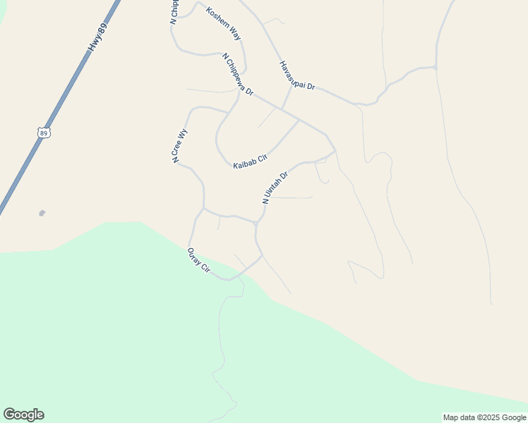 map of restaurants, bars, coffee shops, grocery stores, and more near Uinta Drive in Kane County