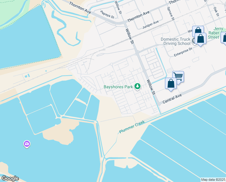 map of restaurants, bars, coffee shops, grocery stores, and more near 37706 Bay Breeze Street in Newark