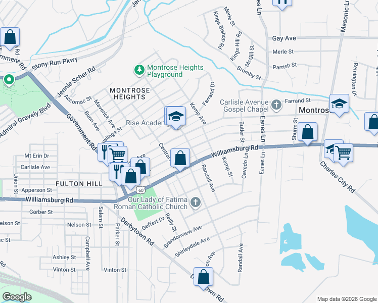 map of restaurants, bars, coffee shops, grocery stores, and more near in 