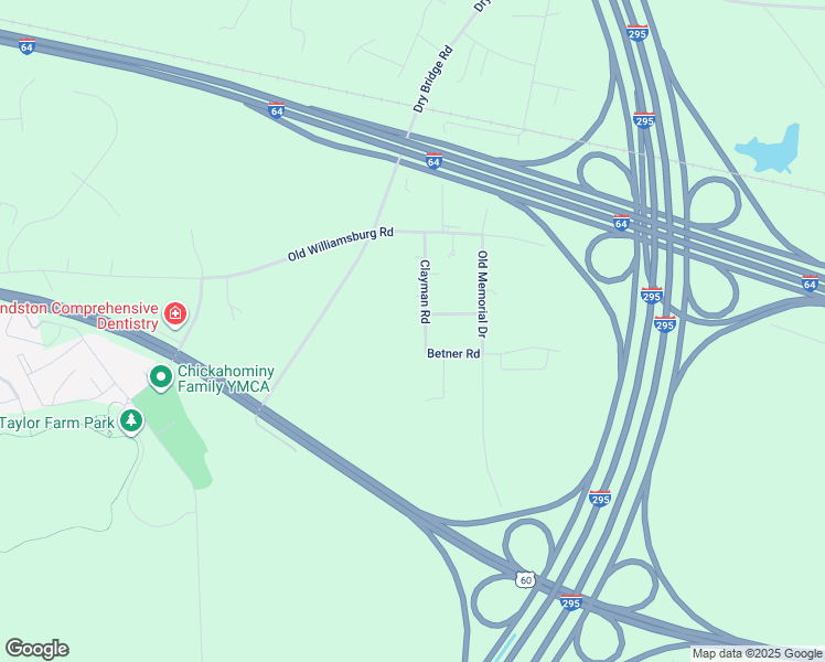 map of restaurants, bars, coffee shops, grocery stores, and more near 202 Clayman Road in Sandston