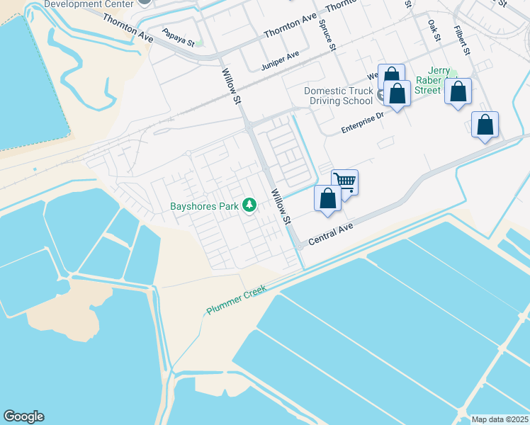 map of restaurants, bars, coffee shops, grocery stores, and more near 8534 Bayshores Avenue in Newark
